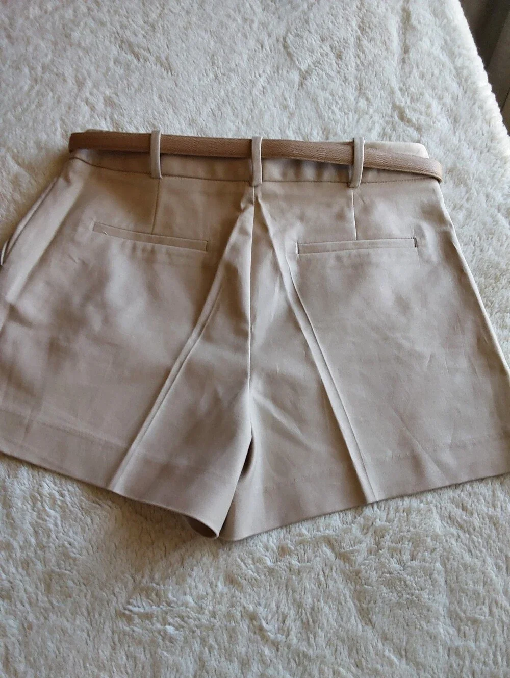 🌺 NWT Zara High-Waist Tailored Dress Shorts with Belt - Picture 4 of 9
